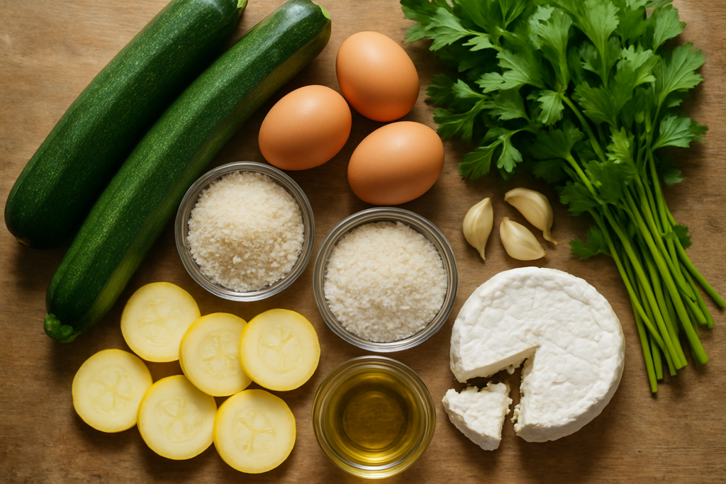 Ingrédients pour Gratin de courgettes au chèvre frais de ma grand-mère lyonnaise