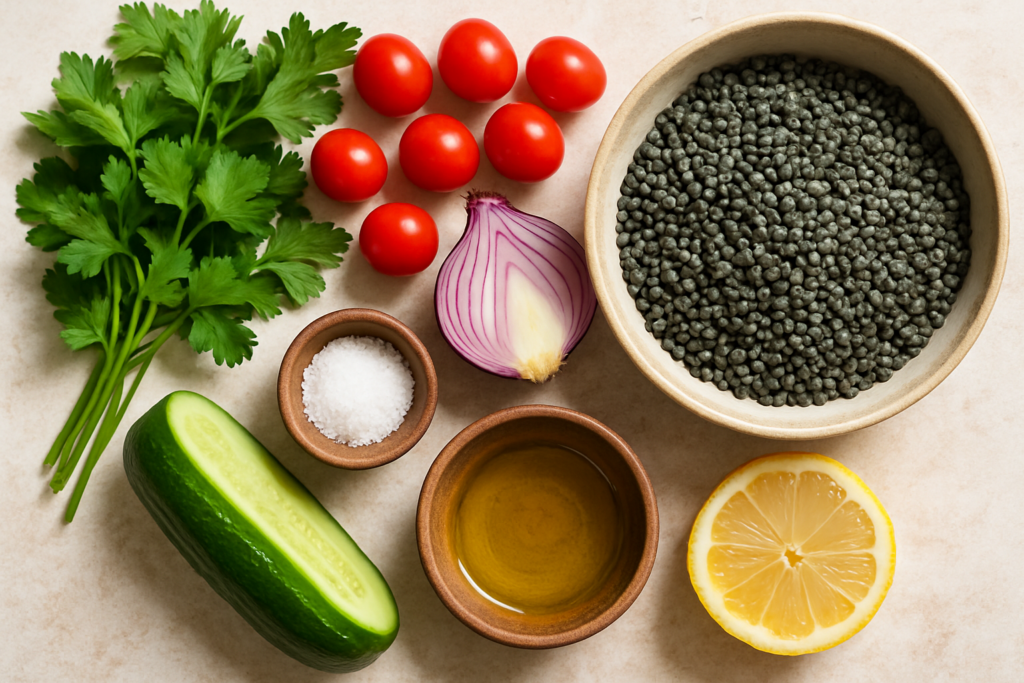 Ingrédients pour Salade de lentilles du Puy à ma façon express