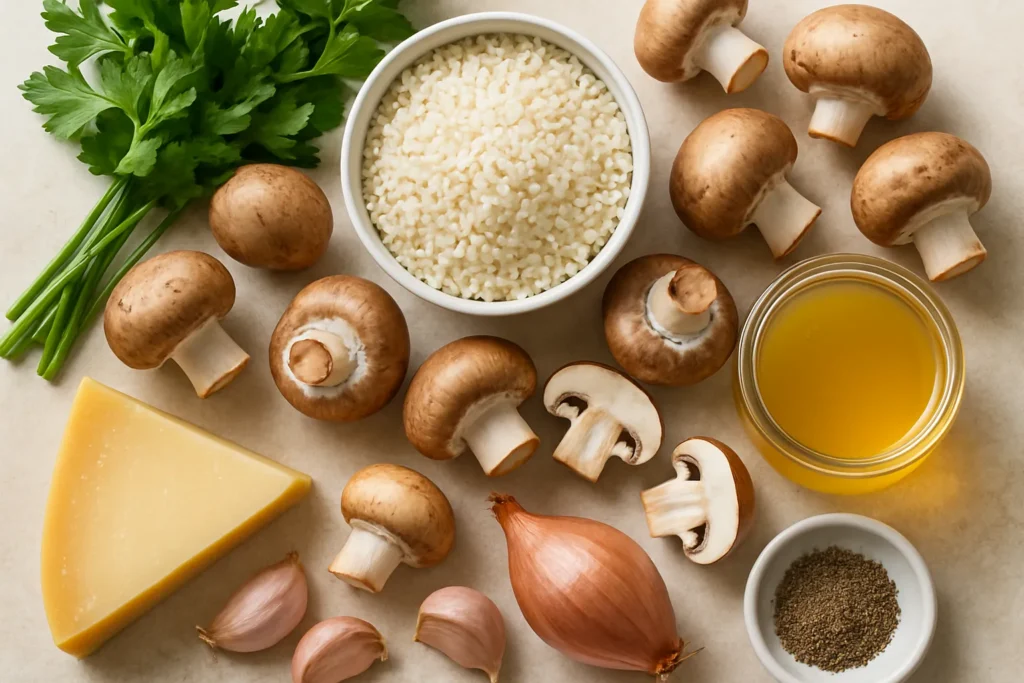 Ingrédients pour Risotto aux champignons de ma grand-mère revisité express
