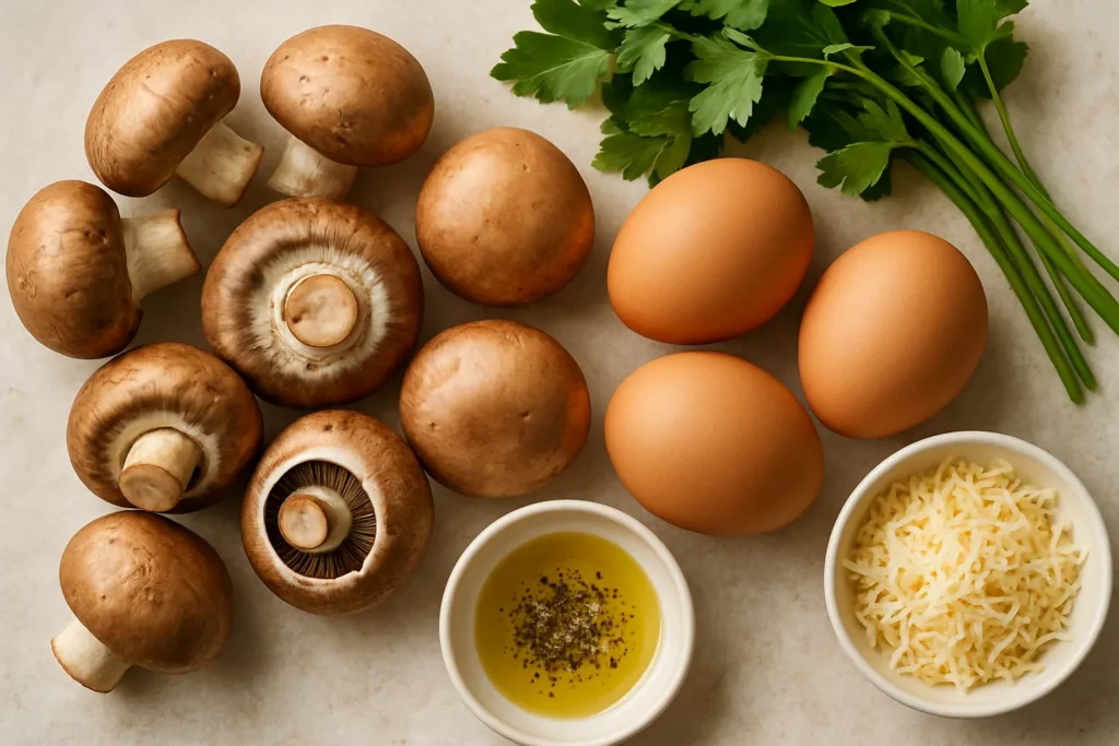 Ingrédients pour Omelette aux champignons de ma grand-mère, revisitée express
