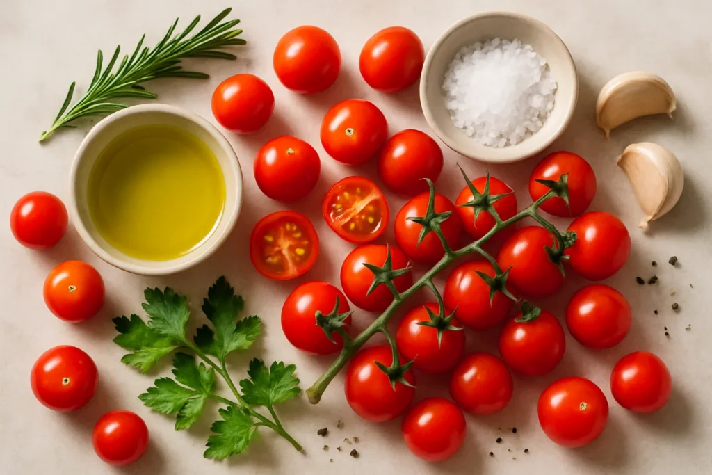 Ingrédients pour Tartare de tomates cerises à l'huile d'olive de Provence